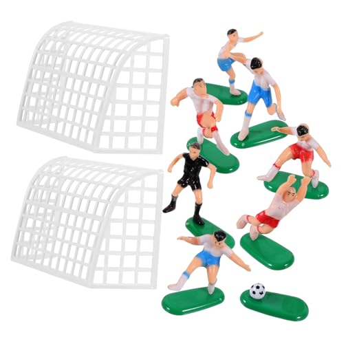 PRETYZOOM 1 Satz Kuchendekorationszubehör Feldtor-Kuchenaufsatz Kinderschmuck Kuchen liefert cake decorating set tortendeko fußball Statuen von Fußballspielern Kuchenverzierungen Plastik von PRETYZOOM