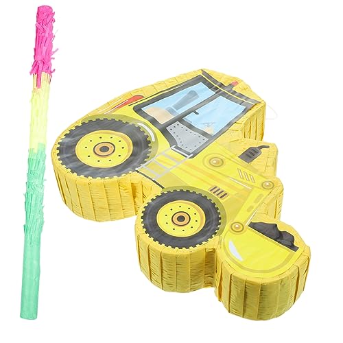 PRETYZOOM 1 Satz Piñata Traktoren Pinata Bagger-pinata Pinata Zum Thema Traktor Spielstütze Baupinata-zugschnur Bau-lkw-pinata Spielzeug Baggerpinata Papier Kind Dekorationen Wagen von PRETYZOOM