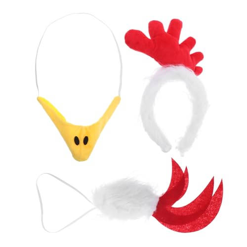 PRETYZOOM 1 Satz Stirnband Hühnerhut Hüte Für Nutztiere Dress up Chick Haarreifen Tierkostüme Verkleiden Hahnkostüm Hahn-haarband Tierkostüme Für Tier Verkleiden Kostümzubehör Stoff von PRETYZOOM