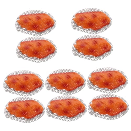 PRETYZOOM 10 Stk Kreative Hühnerflügel-Halskette modeschmuck lustige accessoires Neuheit Halskette Lebensmittel imitierte Halskette grillzubehör Fake-Food- Partygeschenk PVC von PRETYZOOM