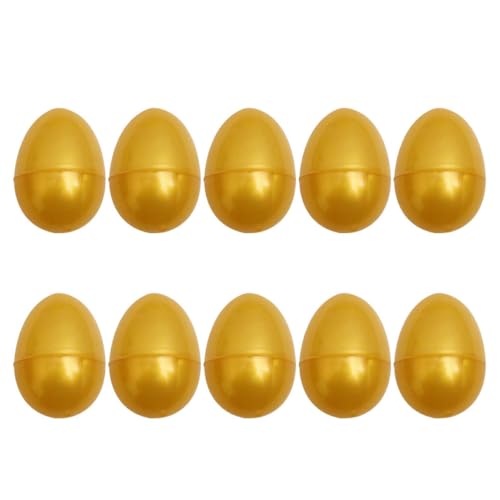 PRETYZOOM 10St Öffne das Golden Egg Gacha runde Endkappen weiße Eier Pool-Queue Billardtisch-Queue goldene Eier Eier Gewinnspiel Eier im Ei weiße Plastikeier Eier von PRETYZOOM