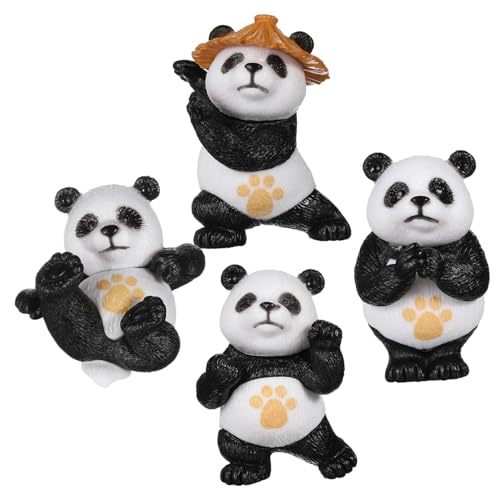 PRETYZOOM 12 STK Fitness-Panda-Modell Panda-Statuengarten Panda-Sweatshirt Panda basteln China Desk Decoration gartendeko spielzeuge Cupcake Desktop-Panda-Figur Miniatur-Panda-Dekoration PVC von PRETYZOOM