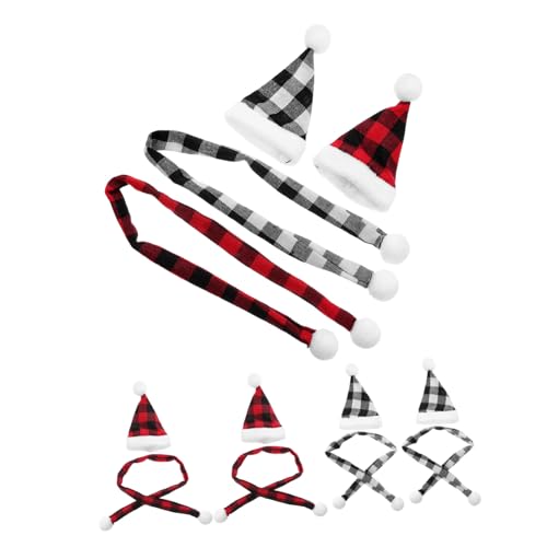 PRETYZOOM 12 Stück Teiliges Mini Weihnachtsmützen Karomuster-schal-set Kleine Santa Hüte für DIY Basteln Vielseitige Weihnachtsbaum-deko für Puppen Flaschen und Partydekoration PRETYZOOM 12 Stück Teiliges Mini Weihnachtsmützen Karomuster-schal-set Kleine Santa Hüte für DIY Basteln Vielseitige Weihnachtsbaum-deko für Puppen Flaschen und Partydekoration von PRETYZOOM