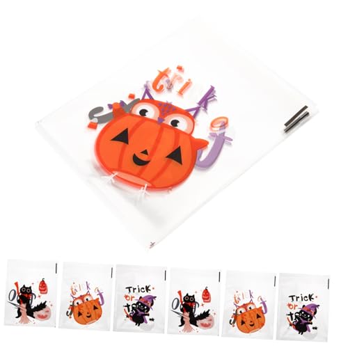 PRETYZOOM 1200 STK Halloween Selbstklebende Tasche Plätzchenbeutel Bonbontüten Halloween-kekstüten Selbstklebende Beutel Cello-gebäckbeutel Partygeschenktüten Taschen Behandeln Plastik von PRETYZOOM