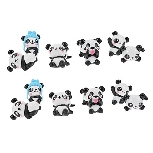 PRETYZOOM 16st Panda-verzierung Mikrolandschaftsdekor Schlafzimmerdekorationen Wassertisch Spielzeug Mini-gartenfiguren Mini-tierfigur Türdekoration Spielzeug Für Draußen PVC-Kunststoff von PRETYZOOM