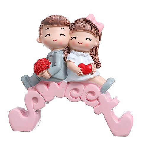 PRETYZOOM 1Stk Schmuck für Braut und Bräutigam Puppenhaus-Paar-Figur Mini-Paar-Ornament dekorative Torteneinlegekarten hochzeitsdeko wedding Kuchen Harz Topper dekorativer Torteneinsatz von PRETYZOOM