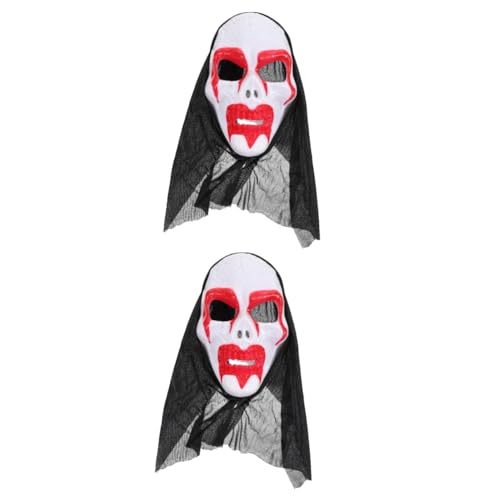 PRETYZOOM 2 Stk Halloween-maske Tanzparty-maske Halloween-party-kostüm Halloween-gesichtsdekor Party-masken-dekor Halloween-party-masken Performance-masken-dekor Pvc Einzigartig Geistermaske von PRETYZOOM