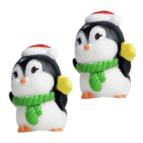 PRETYZOOM Winzige Pinguinfiguren Mini-pinguin-skulptur Aus Kunstharz Y-spielzeug Landschaftsdekoration von PRETYZOOM