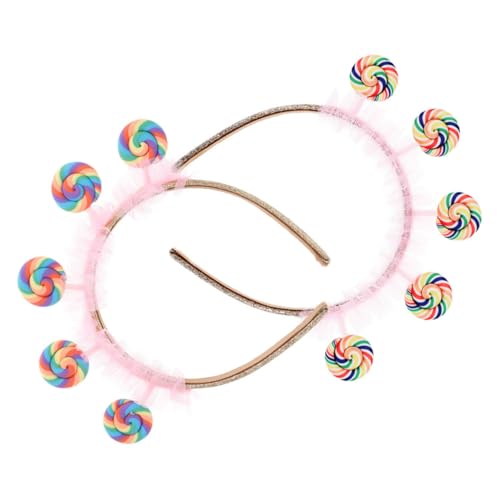 PRETYZOOM 2 Stück Stirnband Kostüme Für Kopfband Rosa Haarspangen Rosa Bonbon Lollipop Kostüm Bonbon Zubehör Bonbon Haarspangen Candyland Kostümhaar Bonbon Alien Ohren Bonbon von PRETYZOOM