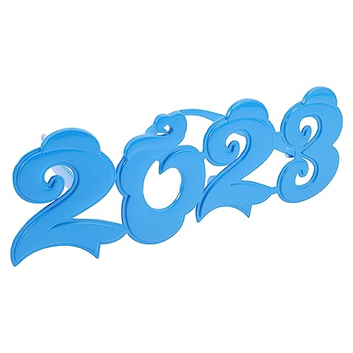 PRETYZOOM 2023 Kostümzubehör Für Das Neue Jahr Weihnachtsbrille Modische Stirnbänder Partygeschenke Für Das Neue Jahr Lustige Brillenkinder Kostümbrille Abschlussball Blue Stk von PRETYZOOM