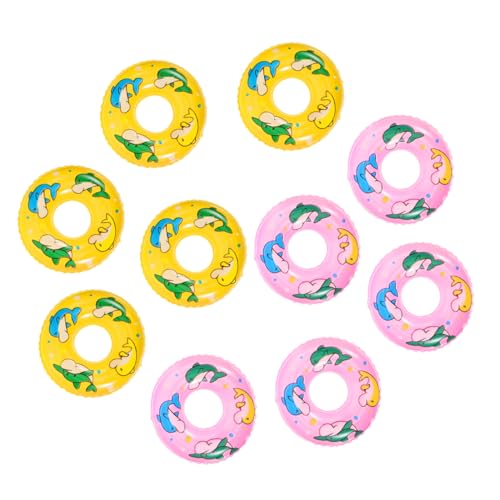 PRETYZOOM Schwimmreifen Donut 20st Puppenschwimmring Für Tauchbecken Miniaturschwimmen Wasserrohr Solarpool Pools Tauchen Aufblasbares Planschbecken Schwimmringe Floß Winziges Schwimmen Plastik von PRETYZOOM