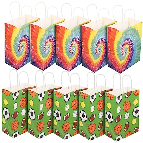 PRETYZOOM 24St tragbare Fußball-Papiertüte Thema Geschenktasche Geschenktüten mit Fußballmotiven verpackungsmaterial Geschenkverpackung Ostern Taschen aus Papier Aufbewahrungstasche von PRETYZOOM