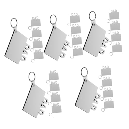 PRETYZOOM 25 Stk Schlüsselanhänger Zum Vatertag Leerer Schlüsselanhänger Schlüsselzubehör Bastel-schlüsselanhänger-rohlinge Blanko-schlüsselanhänger Zum Basteln Sublimationsrohlinge Mdf von PRETYZOOM