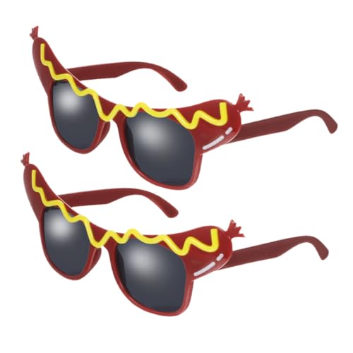 PRETYZOOM 2St Gläser Kostümbrille Spaßbrille Lustige Partybrille Spaßige Partybrille Geburtstagspartybrille Scherzbrille Kostümzubehör Brillen für das Festival musik party brille Abs Brown von PRETYZOOM