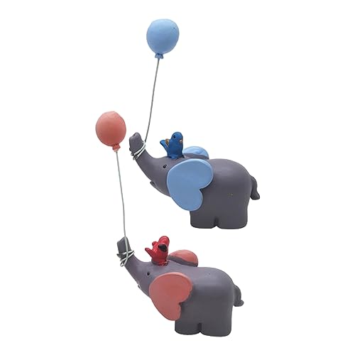 PRETYZOOM 2St Harzballon Elefant Toys Spielzeug für Opa Weihnachten ziernieten Tiermotiv Elefantenballon Miniatur-Tierfiguren Elefantenschmuck aus Harz Elefantenstatue aus Harz von PRETYZOOM