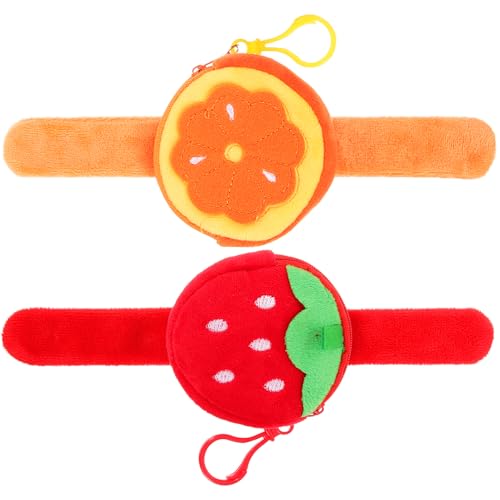 PRETYZOOM 2St süßes Slap-Band DIY Bracelet Set DIY armbänder Set Schnapparmband Spielzeug für Kinder Kinderparty-Dekoration Schlagband Obst-Slap-Band lustige Kinderspielzeuge PP Baumwolle von PRETYZOOM