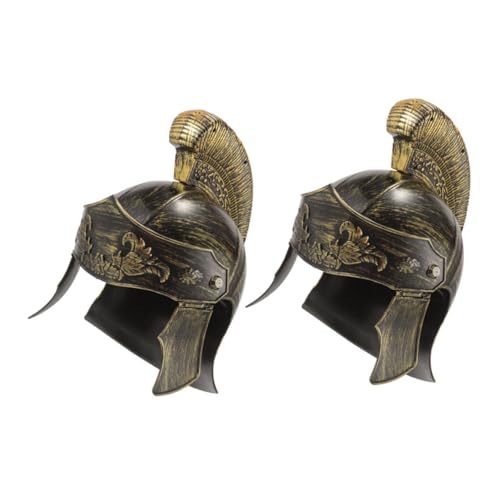 PRETYZOOM 2pcs Halloween Mittelalterlichen Helm Griechisch Römischen Griechischen Kostüm Helm Rüstung König Kostüm Requisiten Cosplay Zubehör Kopfbedeckung von PRETYZOOM