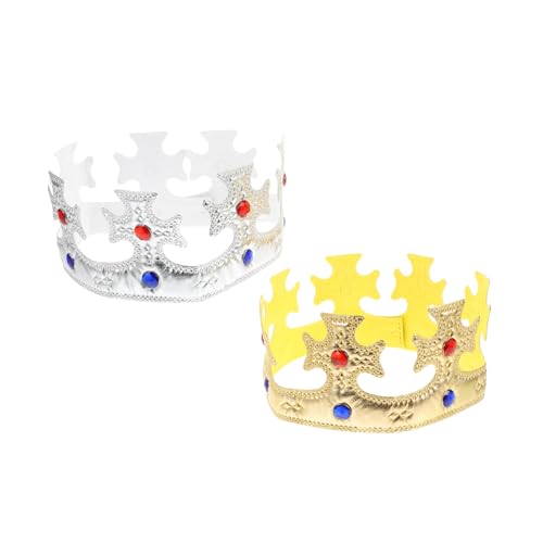 PRETYZOOM 2st Krone Dekoration Hochzeit Stirnband Kuchen Kinderspielzeug Party Kostümzubehör Tiaras Hochzeit Kopfschmuck Prinzessin Piratenkostüm Für Erwachsene Lustig Tuch von PRETYZOOM