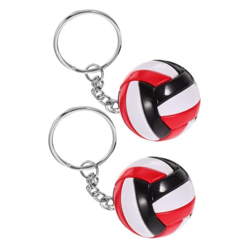 PRETYZOOM 2st Schlüsselanhänger Volleybälle Badminton Volleyball-trainingsnetz Fußball Aufkleber Tragbar Charme Volleyballarmstulpen Für Mädchen Tennis Volleyball-taschen-anhänger Kunstleder von PRETYZOOM