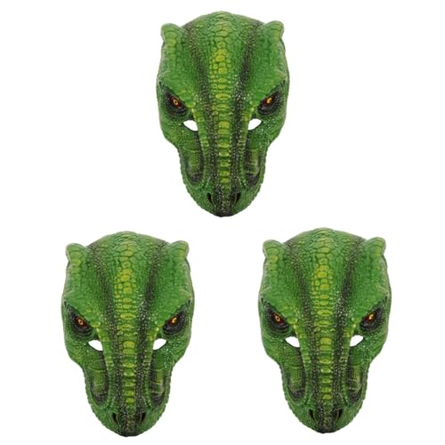 PRETYZOOM 3 Stück Dinosaurier Maske Schreckliche Tiermaske Dinosaurier Cosplay Maske Cosplay Dinosaurier Kopfmaske Halloween Cosplay Maske Halloween Dinosaurier Kopfmaske Cosplay von PRETYZOOM