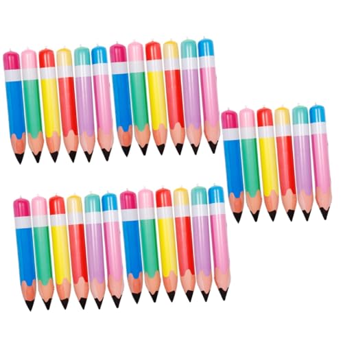 PRETYZOOM 30 Stk Aufblasbarer Bleistift Große Bleistift- -requisite Zurück Zur Schuldekoration Riesige -requisite Mit Bleistift Riesige Bleistiftballons Große Bleistiftstütze Pvc von PRETYZOOM