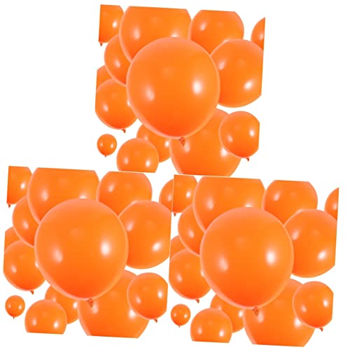 PRETYZOOM 300 Stk Oranger Ballon halloween luftballons halloween ballons Orange balloons Lovely balloons Balloon art LKW-Ballon Party-Wanddekoration Gastgeschenke Party-Latexballons Emulsion von PRETYZOOM