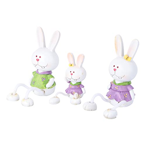 PRETYZOOM Ostern Dekorationen Hause Figurine Realistische Harz Bunny Verzierungen Set von PRETYZOOM