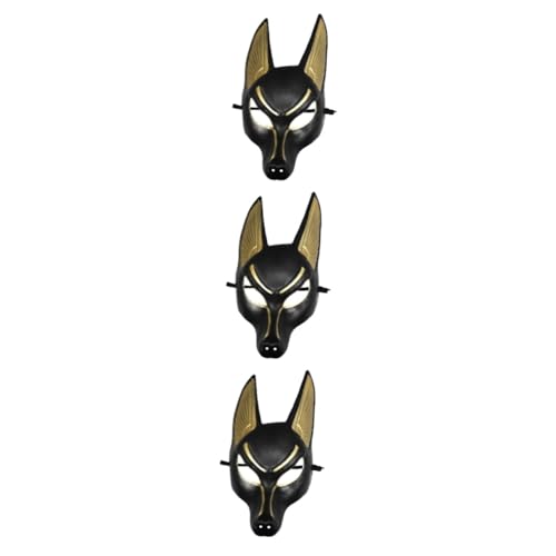 PRETYZOOM 3st Anubis-maske -maske Maskerademaske Für Halloween Masken Fuchsmaske Gruselige Horrormaske Des Todes Maske Ägyptische Königsmaske Ägyptische Verkleidungsmaske Plastik von PRETYZOOM