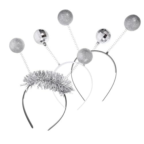 PRETYZOOM 3st Disco Ball Stirnband Alien Cosplay Stirnband Alien-kostüm Für Erwachsene Alien-requisite Alien-stirnband Für Erwachsene Kugel Haarband Alien Boppers Stirnband Silver Schaum von PRETYZOOM