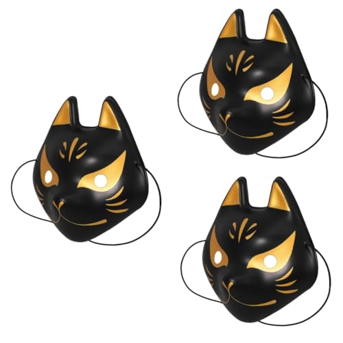 PRETYZOOM 3st Kleine Fuchsmaske Venezianische Cosplay-masken Halloween-katze Geburtstag Cosplay Requisiten Halloween-fuchsmaske Katzen Halbmaske Halloween-tiermasken Tier Verkleiden Plastik von PRETYZOOM