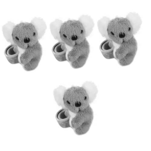 PRETYZOOM 4 Stück Armband Koala Stofftier Tiere Partygeschenke Slap Armbänder Partygeschenke Cartoon Slap Armbänder Party Slap Armbänder Geburtstagsfeiergeschenke Goodie Bag Stuffers von PRETYZOOM