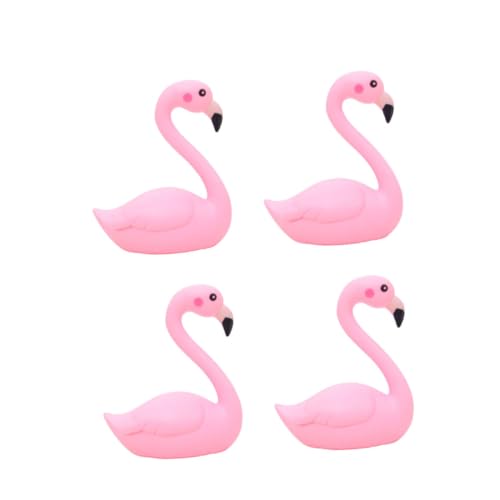 PRETYZOOM 4 Stück Auto-Ornament buchregal dekoration living room decoration caketopper 1 Kuchen-Dekoration Autospielzeug Kuchendekorationen Kuchen-Flamingo-Ornament Auto-Flamingo-Dekor von PRETYZOOM