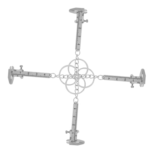 PRETYZOOM 4 Stück Messschieber Schlüsselanhänger Schlüsselhalter Schlüsselring Kfz Werkzeuge Schlüsselschäkel Mini Schieber Messschieber Messschieber Taschenmessgerät von PRETYZOOM