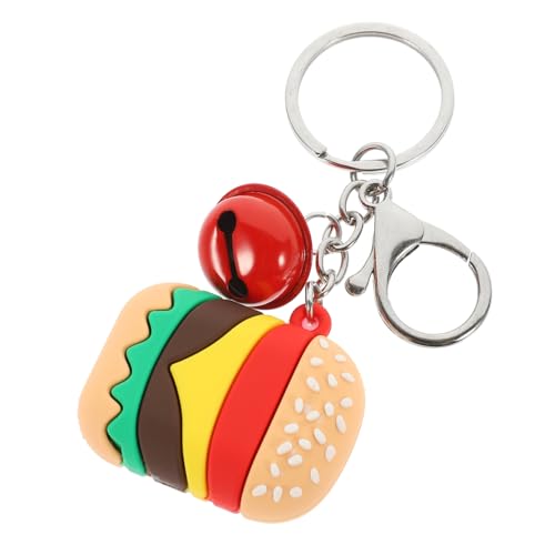 PRETYZOOM 4 Stück Simulierter Mini-Burger-Schlüsselanhänger süßer Hamburger-Charme Hamburger Schlüsselanhänger persönlicher schlüsselanhänger dekoanhänger Hamburger-Anhänger-Charms Plastik von PRETYZOOM