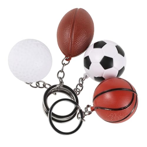 PRETYZOOM 4 Stück Sportperiphere Sport Schmuck Sportball-schlüsselanhänger Für Rucksäcke Kugel Schlüsselanhänger Sportball Schlüsselanhänger Handtaschen-schlüsselanhänger Plastik von PRETYZOOM