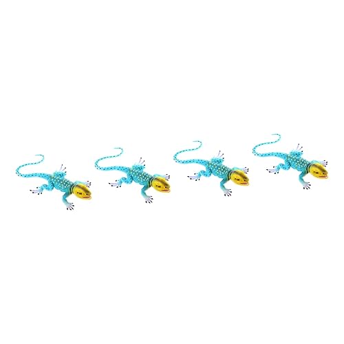 PRETYZOOM 4 Stück künstliche lebensechte Gecko-Kunst gekräuseltes Eidechsenmodell Krabbelspielzeug Animal Figures weihnachsgeschenk Miniatur- Simulation Reptilienmodell PVC von PRETYZOOM