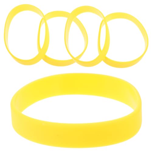 PRETYZOOM 5St Friendship Bracelet silikonarmband saumband Wrist Strap Handgelenk Band Tennis-Armband Armbänder Fußball Griffe Sportarmband für Jungen tragbares Armband Kieselgel Yellow von PRETYZOOM