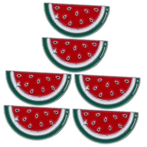 PRETYZOOM 6 Stk Legierungs-wassermelonen-brosche Palästina Unterstützt Brustnadel Wassermelonen-anstecknadel Frucht- -brosche Palästina-anstecknadel Gewandkragennadel Cartoon-brosche Rot von PRETYZOOM