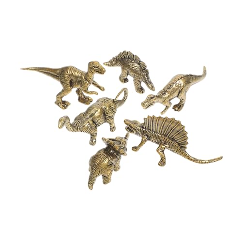 PRETYZOOM 6 Stück Dinosaurier Ornamente Mini Spielzeug Spielzeughaus Puppenhaus Mini Tierfigur Antikes Tierdekor Miniatur Dinosaurier Skulptur Vintage Wohnkultur Heimbüro von PRETYZOOM