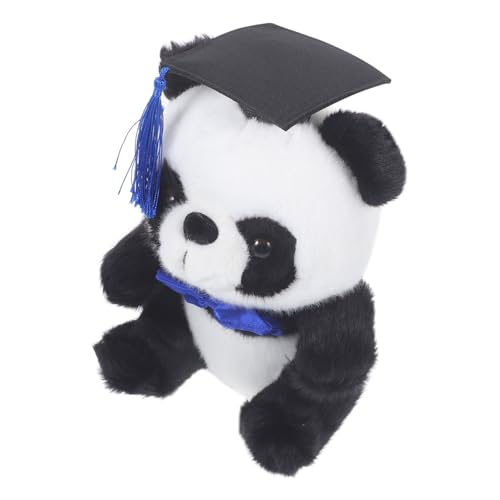 PRETYZOOM Abschluss-Panda-Figur ausgestopft Tiere Panda-Kissen Hase abschlussgeschenk zur Panda Stofftier Puppe gefüllter Panda Abschlussplüschpanda Baumwolle von PRETYZOOM