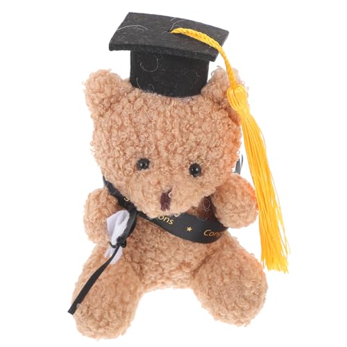 PRETYZOOM Doktorhut Bär Plüschbärenspielzeug Abschluss Bär Ornament Bären-kuscheltiere Abschlussbär Masse Abschluss Plüschbär Graduiertenmütze Bär Abschluss-plüschtier Black Pp Baumwolle von PRETYZOOM