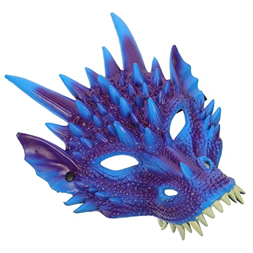 PRETYZOOM Drachenmaske Drachen-Partymasken Tiermaske für Party-Cosplay-Tiermaske Drachen Kostüm Maske Drachenkopf Dämon schmücken Wasserhahn Gesichtsmaske Fräulein bilden Pu Violett von PRETYZOOM