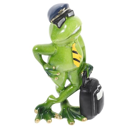 PRETYZOOM Froschdekoration Marionette Niedliche Sache Frosch-Statue Plüsch Gartenfrosch Neon Outdoor- Lustig Ästhetische Raumdekoration Puppe Kostüm Karikatur Tiere Harz von PRETYZOOM