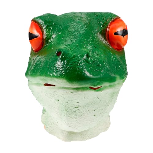 PRETYZOOM Froschhaube Tierkopf Maske Lustige Maske Maskierte Maske Tigerkopfmaske Halloweenmaske Partyzubehör süße Maske Masken für Maskerade Froschförmige Maske Cosplay-Hut Emulsion von PRETYZOOM