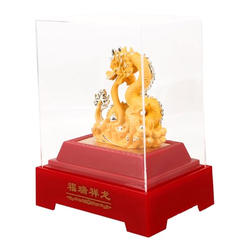 PRETYZOOM Goldene Drachenornamente Drachen-buchstützen Dracheneier Drachenstatue Zappeln Drachenplüsch Drachen-plüschtier Drachen-kerzenhalter Glückliche Tierfigur Plastik von PRETYZOOM