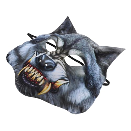 PRETYZOOM Halloween Maske Party Cosplay Maske Karnevalsmaske Wolfsmaske Halloween Dekorationsmaske Einzigartige Maske Wolf Cosplay Maske Lustige Maske Kostümzubehör Maske Für von PRETYZOOM