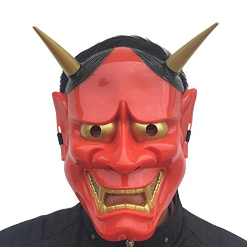 PRETYZOOM Halloween Prajna Maske Rot Japanischer Buddhismus Prajna Maske Hannya Ghost Prajnaparamita Maske von PRETYZOOM