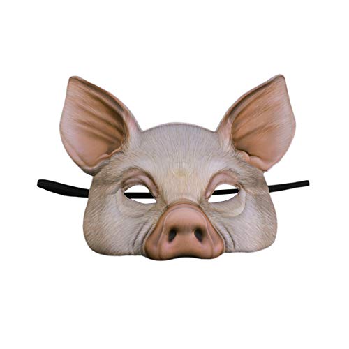 PRETYZOOM Halloween Schwein Maske EVA Halbgesichtsmaske Tiermaske mit Gummiband für Halloween Maskerade Fancy Ball von PRETYZOOM