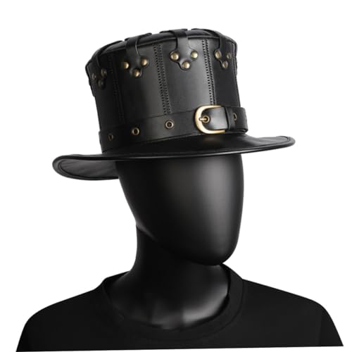 PRETYZOOM Herrenhut Maske Strandhut Kostüm Glitzerhut Cowgirl-Hut Halloween Hut für Halloween Hut für Erwachsene Halloween Hut für Cosplay kleidung Hut im Punk-Stil Jazz-Kappe Black von PRETYZOOM