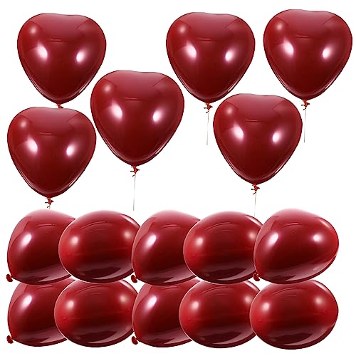 PRETYZOOM Herzförmige Latexballons Doppellagige Liebesballons Für Hochzeiten Valentinstag Und Partys Dekoration Für Romantische Anlässe Und Feiern von PRETYZOOM